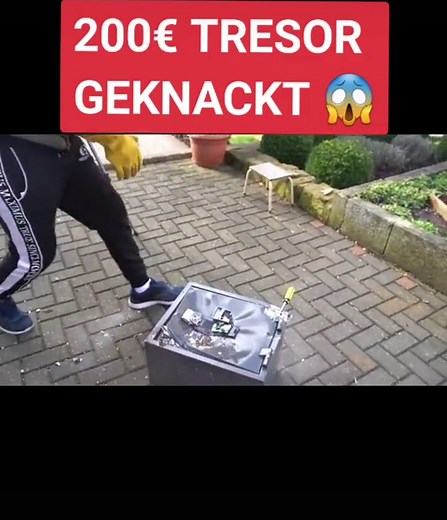 200€ Tresor geknackt😱! Wie stabil ist er? #experiment #foryou #foryoupage #viral #tresor
