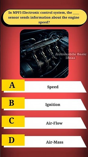 In MPFI-Electronic control system, the ____ sensor sends information about the engine speed?