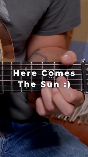 🔆Here comes the sun, And I say, It's all right 🔆 Do you know how to play this song on guitar? @thebeatles #justinguitar #acousticcovers #guitartok