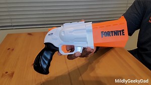 Watch NERF Fortnite SR Blaster - 4-Dart Hammer Action with Scope on Amazon Live