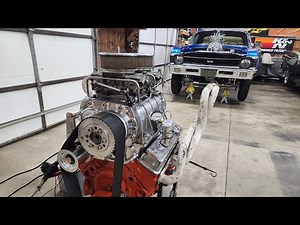 Easiest way to start a sbc/bbc on an engine stand, junkyard 350 with a 671 blower.