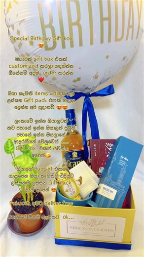 Special Birthday Gift box 😍 ඔයාටත් gift box එකක් customized කරලා හදගන්න ඕනේනම් අදම order කරන්න❤️ ඔයා කැමති item add කරලා ලස්සන Gift pack එකක් හදලා දෙන්න අපි සූදානම් 😍😍 ලංකාවේ ඉන්න ඔයාලටත් තව ජපානේ ඉන්න ඔයාලත් පුලුන් ජපානේ ඉන්න ඔයලාගේ ආදරනීයන් වෙනුවෙන් ...... Gift box එකක් යවන්න අපෙන්😘 ඔයාගෙ Budget එකට ගැළපෙන ඔයා කැමතිම විදියට ලස්සනම ලස්සන Gift pack දැන් අපෙන් 😍 Fukuoka අවට deliver free🔥 ජපානයේ ඕනම තැනකට ok… you can order online easily now👌 @cn_ribbon_wonders #specialgift #srilanka #japan 
