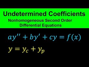 Undetermined Coefficients method - Solving Nonhomogeneous second Order Differential Equations-part 2