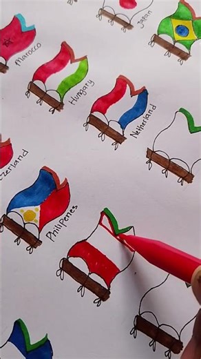 Drawing flag Peru#shorts #trending