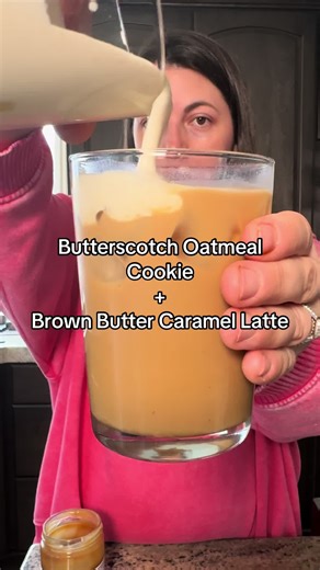 Coffee & a Cookie Part 6: @BakedByJoe ‘s butterscotch oatmeal cookie and an iced brown butter caramel latte! #bakedbyjoe #thecookiestache #cookiereview #brownbutterlatte #icedcoffeeathome