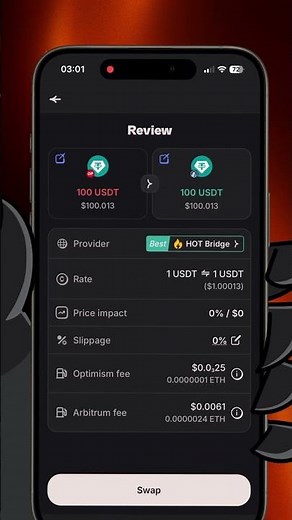 How to Bridge Tokens to Arbitrum via HOT Wallet