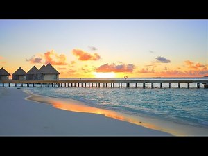 Beautiful Sunrise & Ocean Sounds. Maldives Beach and Ocean Waves 4K ULTRA HD