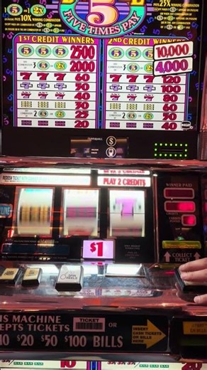 10 Spins to Win on Double 5 Times Pay! #casino #gambling #slots #slotmachine