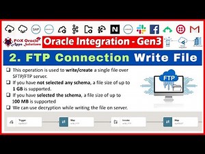 40. FTP write file operation | How to create file in sftp using oic | FTP in oic | OIC tutorials