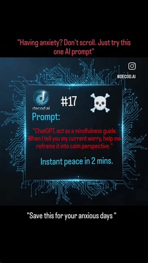Sometimes the calmest voice comes from code#aitherapy #anxietyhelp #aihealing #mindfulnessai