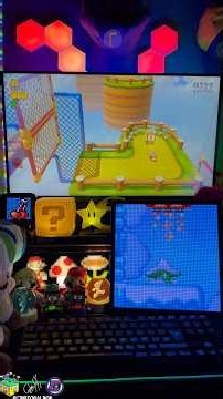 Un mundo con muchas rejas y enemigos en super Mario 3D world