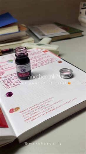 Inspired by @thecoffeemonsterzco means I must swatch the new ink that I just got 🥰 Follow for more 🫶 #jherbin #jherbinink #taiwan #stationery #fountainpenink