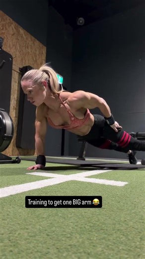 She's Training For One BIG Arm! 💪 Insane Strength Flex