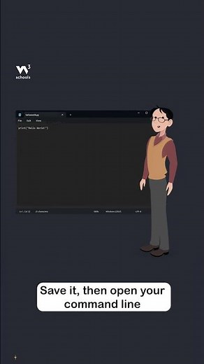 Python Get Started - Part 2 - First Program - #w3schools #python #programming
