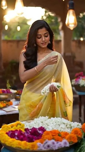 Yellow Kota Doria Saree for Puja & Haldi Look