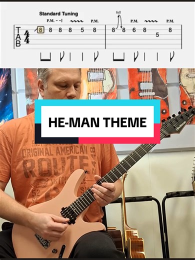 He-Man Theme Song. I loved this as a kid. With my pinkest guitar to honor Adam. #guitartab #guitartok #guitarlesson #heman