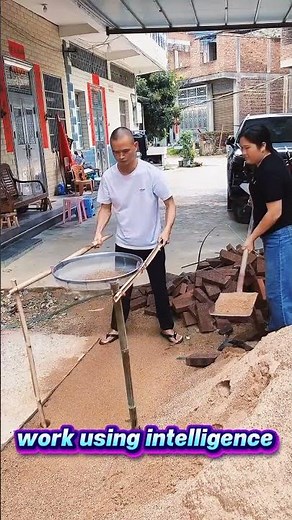 how to separate soft and coarse sand for plaster #constructionshorts
