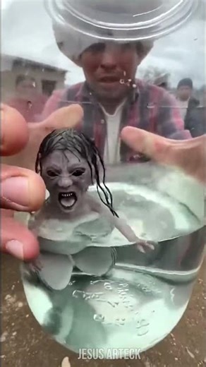 They find a mermaid and put her in a jar.