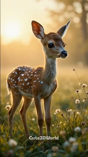 Cutest Baby Deer Ever! 🦌💖 So Gentle and Sweet #cute #adorable #trending #animals