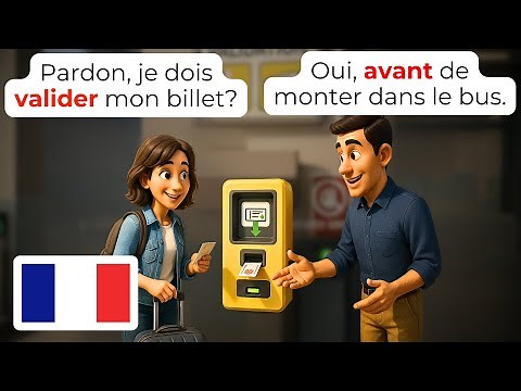 🇫🇷 Voyager en Bus en Français | A1-A2 | Parlez Français