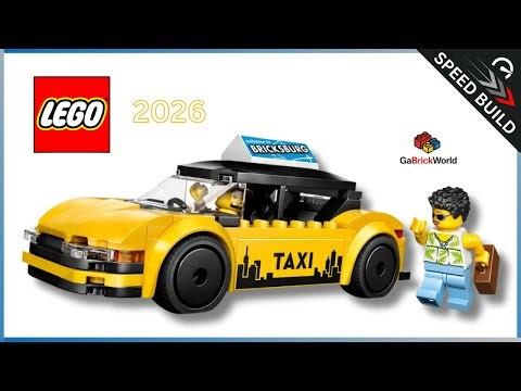 LEGO Yellow Taxi – City Electric Cab Speed Build – 60487