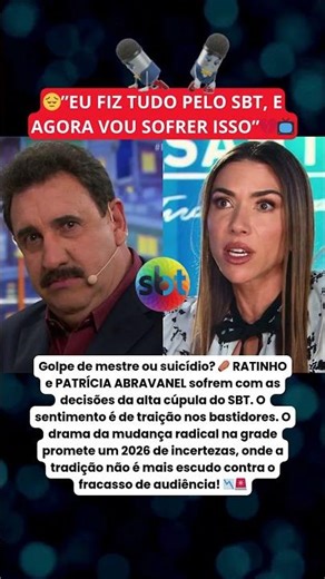 RATINHO e PATRÍCIA ABRAVANEL sofrem com as decisões da alta cúpula do SBT.