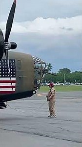 B-24 Liberator “Diamond Lil” startup, taxi, and takeoff