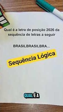 Sequência Lógica #concursos #educacao