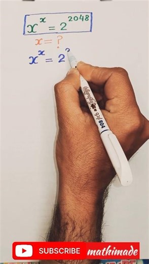 Solve xˣ = 2²⁰⁴⁸ | Mind Blowing Exponents Trick 😲
