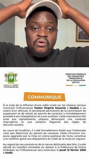 Mabio Interpellée par le ministère pour conduite sans permis