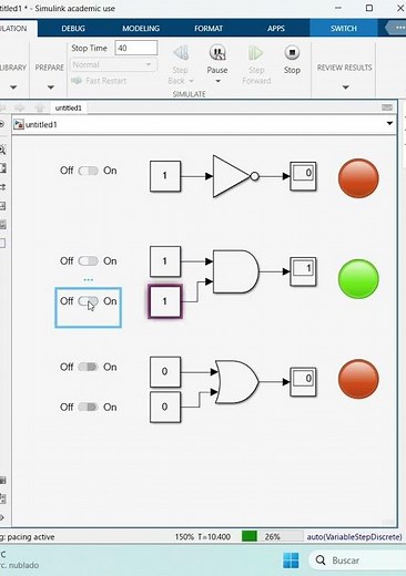 Compuertas Lógicas con Simulink #matlab #simulink #electronica