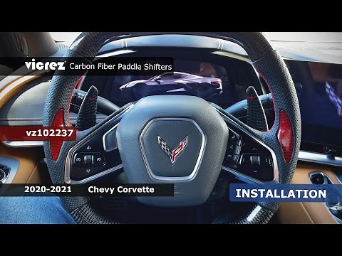 Vicrez Carbon Fiber Paddle Shifters vz102237 | Chevrolet Corvette C8 2020-2021 | Installation