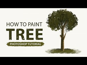 How to Paint a tree with Foliage Brushes - Photoshop Tutorial