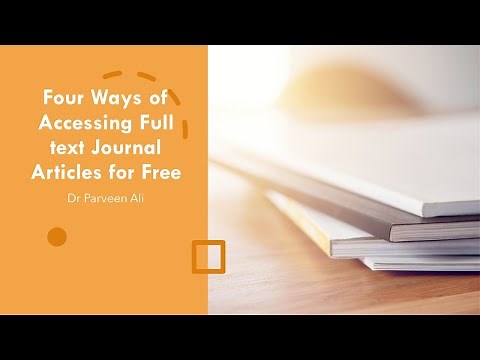 Four ways of accessing journal articles for free