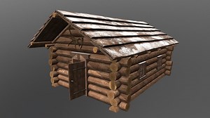 Wooden hut - 3D model by cranberrymk