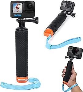 Action Pro Floating Hand Grip for GoPro Hero 13, 12, 11, 10 | Waterproof Monopod Handle for GoPro Action Cameras | Underwater Diving Stick Accessory for Water Sports Camera