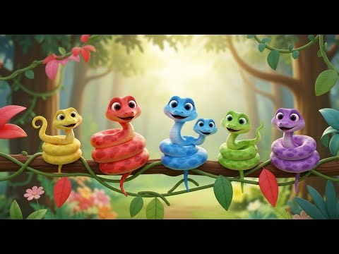 Five Little Pythons Coil Coil Coil | Fun Snake Song & Jungle Nursery Rhymes
