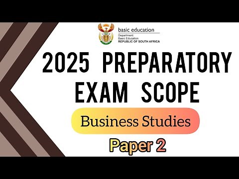 Gr12 Business Studies | 2025 Paper 2 | PREPARATORY EXAM SCOPE
