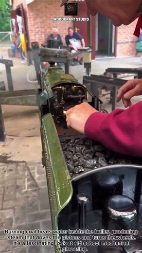 Coal Turns Into Power! Watch This Steam Engine Work 🚂 #SteamEngine #Engineering #Railway | Old Tech