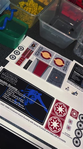 ordered some new stickers for my MOC #starwars #starwarstiktok #legostarwars #lego #clonemoc