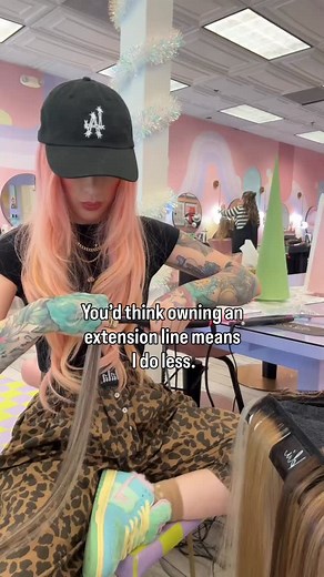 I own an entire extension line… and somehow that made me more of an artist, not less of one. When you build something from the ground up, there’s no room to hide behind “that’s just how the hair comes.” No pointing fingers. No blaming the manufacturer. No settling for “close enough.” If something isn’t matching, moving, blending, or behaving the way I want it to, I don’t complain about it — I fix it. I create the custom solution. I make it better. Even with 30 shades and multiple textures, the t