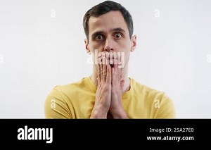 Man displaying exaggerated and unnatural emotions, overly dramatic facial expressions Stock Video Footage - Alamy