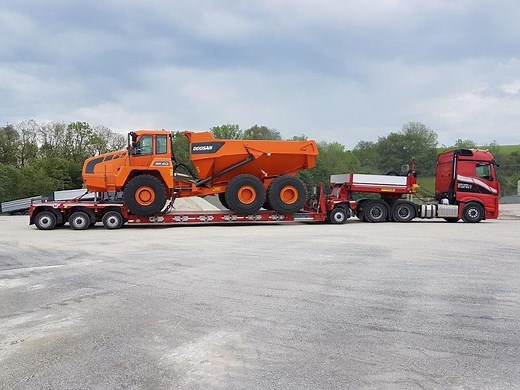 Low bed semi-trailer for special & heavy duty transports, GigaMAX