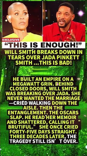 Will Smith Breaks Down in Tears Over Jada Pinkett Smith ...This is BAD! #Shorts #viral