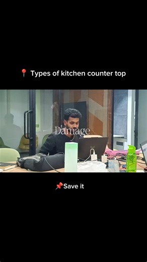📍 Types of kitchen counter top #interiordesign #hyderabadinteriors #kitchen #civilengineering
