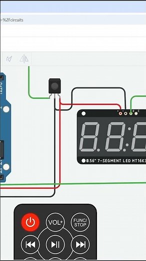 Control a 7-Segment Display with an IR Remote | Tinkercad Simulation