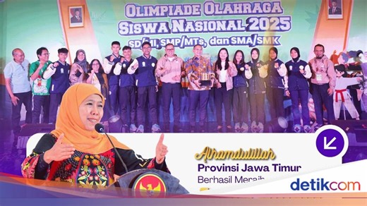 Jatim Juara Umum O2SN 2025, Khofifah Puji Ekosistem Pendidikan Jatm