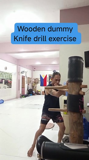 Wooden dummy Knife drill exercise. #btpmacombat #bapomaeskrima #kali #arnis #FMA #mma | Orlando R. Bautista