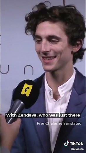 Timothée Chalamet talks about his co-stars (in French, with English subtitles)