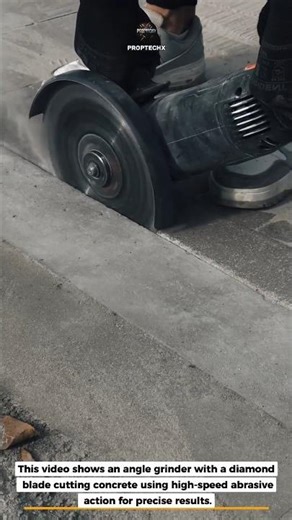 Cutting Concrete with an Angle Grinder #Construction #Tools #Concrete